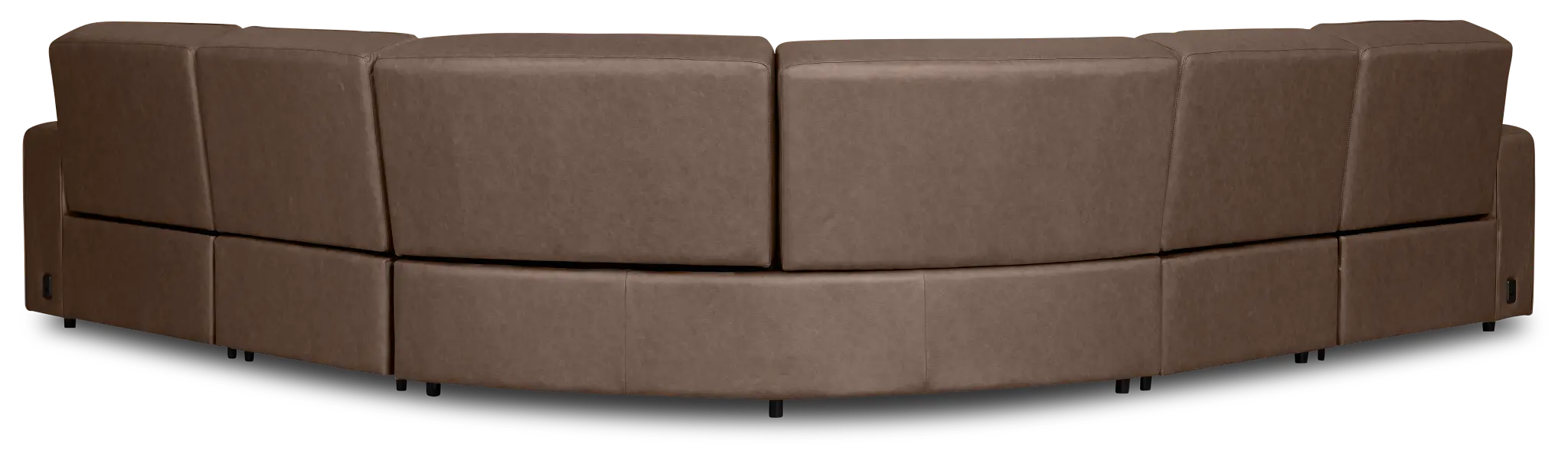 Sawyer Dark Brown Micro Small Dual Power Reclining Two-arm Sectional Sawyer Dark Brown Micro Small Dual Power Reclining Two-arm Sectional