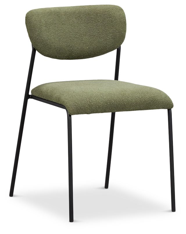 Lynden Green Metal Upholstered Side Chair