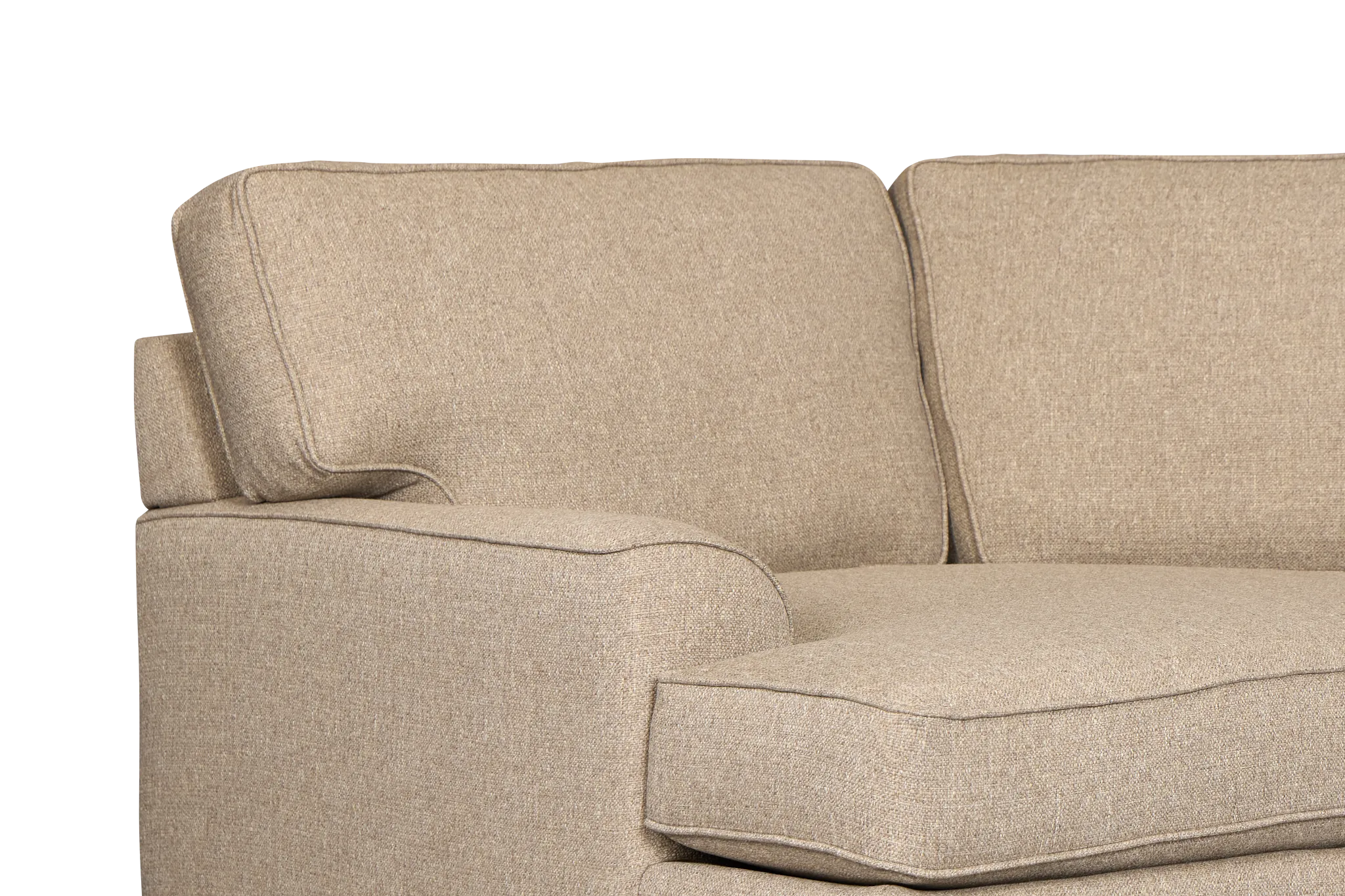 Sinclair Brown Fabric Left Cuddler Memory Foam Sleeper Sectional