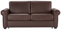 Lincoln Medium Brown Lthr/vinyl Memory Foam Sleeper