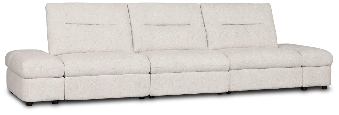 Mila Light Beige Fabric 3-piece Modular Power Sofa Mila Light Beige Fabric 3-piece Modular Power Sofa