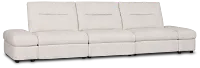 Mila Light Beige Fabric 3-piece Modular Power Sofa