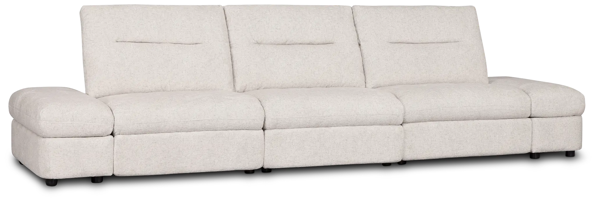 Mila Light Beige Fabric 3-piece Modular Power Sofa Mila Light Beige Fabric 3-piece Modular Power Sofa