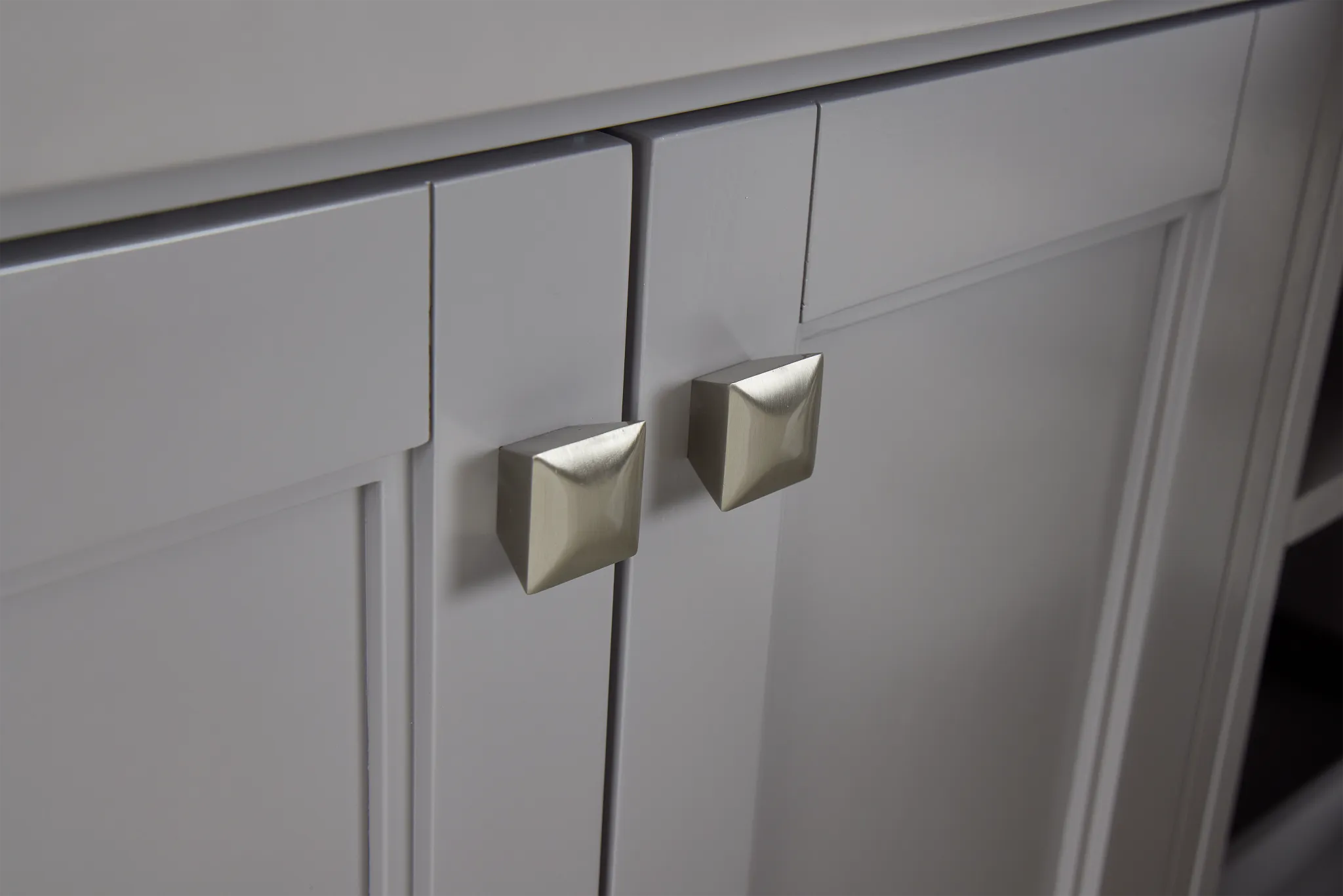 Newport Gray Large Peninsula Door Wall Desk