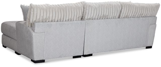 Kylie Light Gray Fabric Right Chaise Sectional