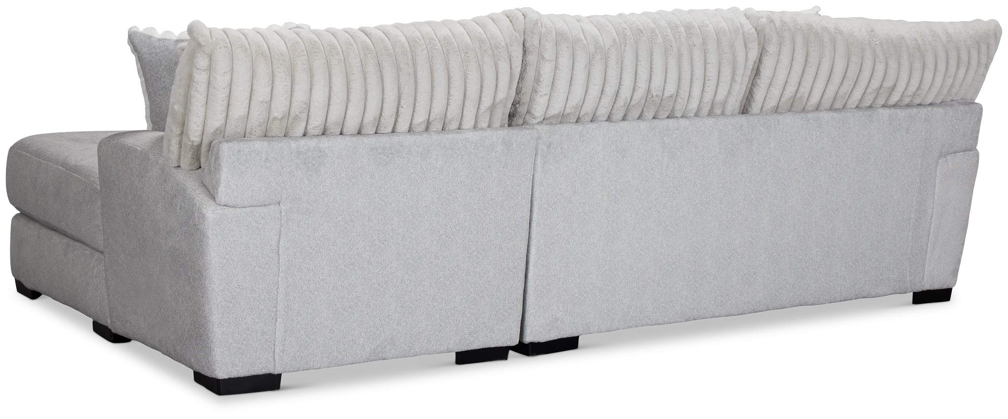 Kylie Light Gray Fabric Right Chaise Sectional