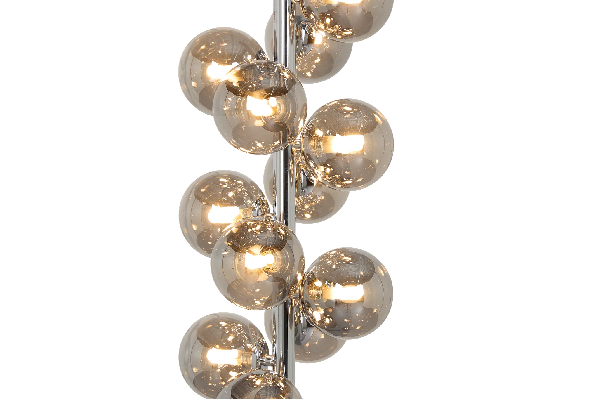 Stevie Silver Glass Floor Lamp