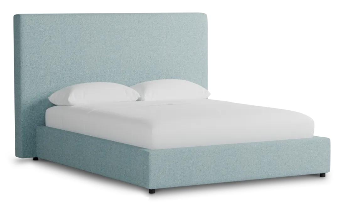Grayton Elite Light Blue 54" Upholstered Platform Bed