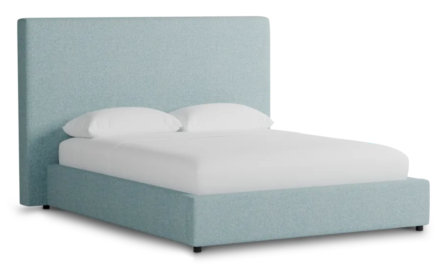 Grayton Elite Light Blue 54" Upholstered Platform Bed