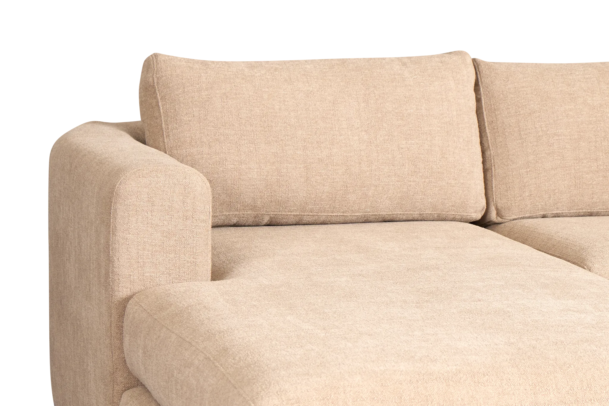 Alma Taupe Fabric Left Chaise Sectional