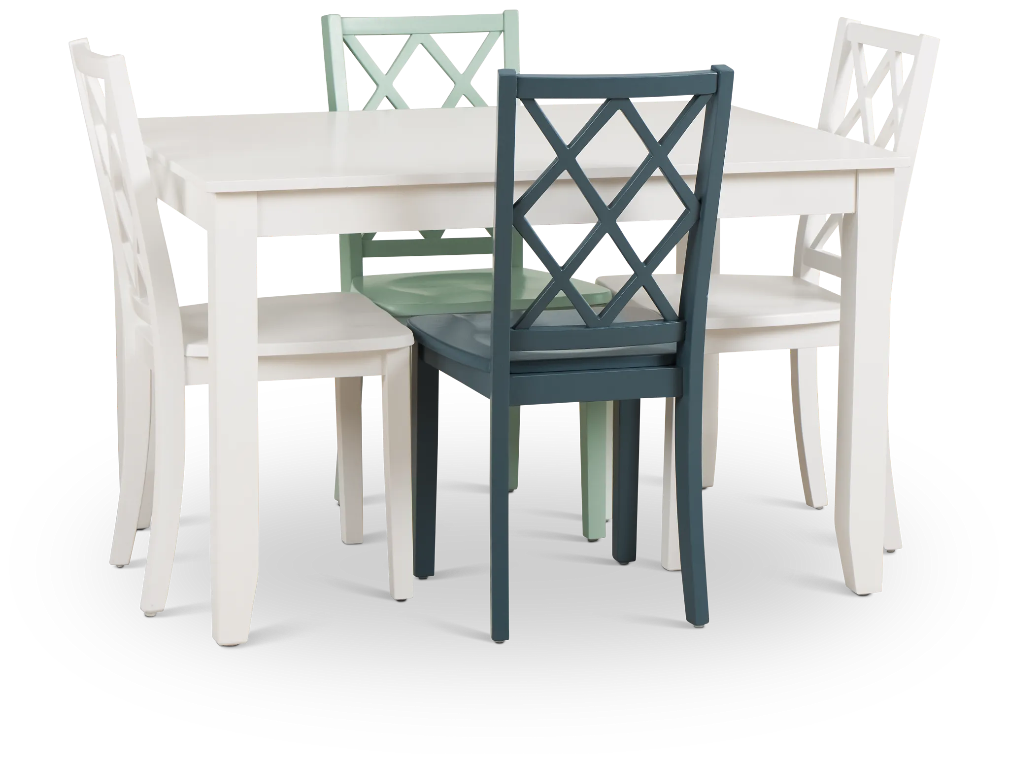 Edgartown White Rectangular Table And Mixed Chairs