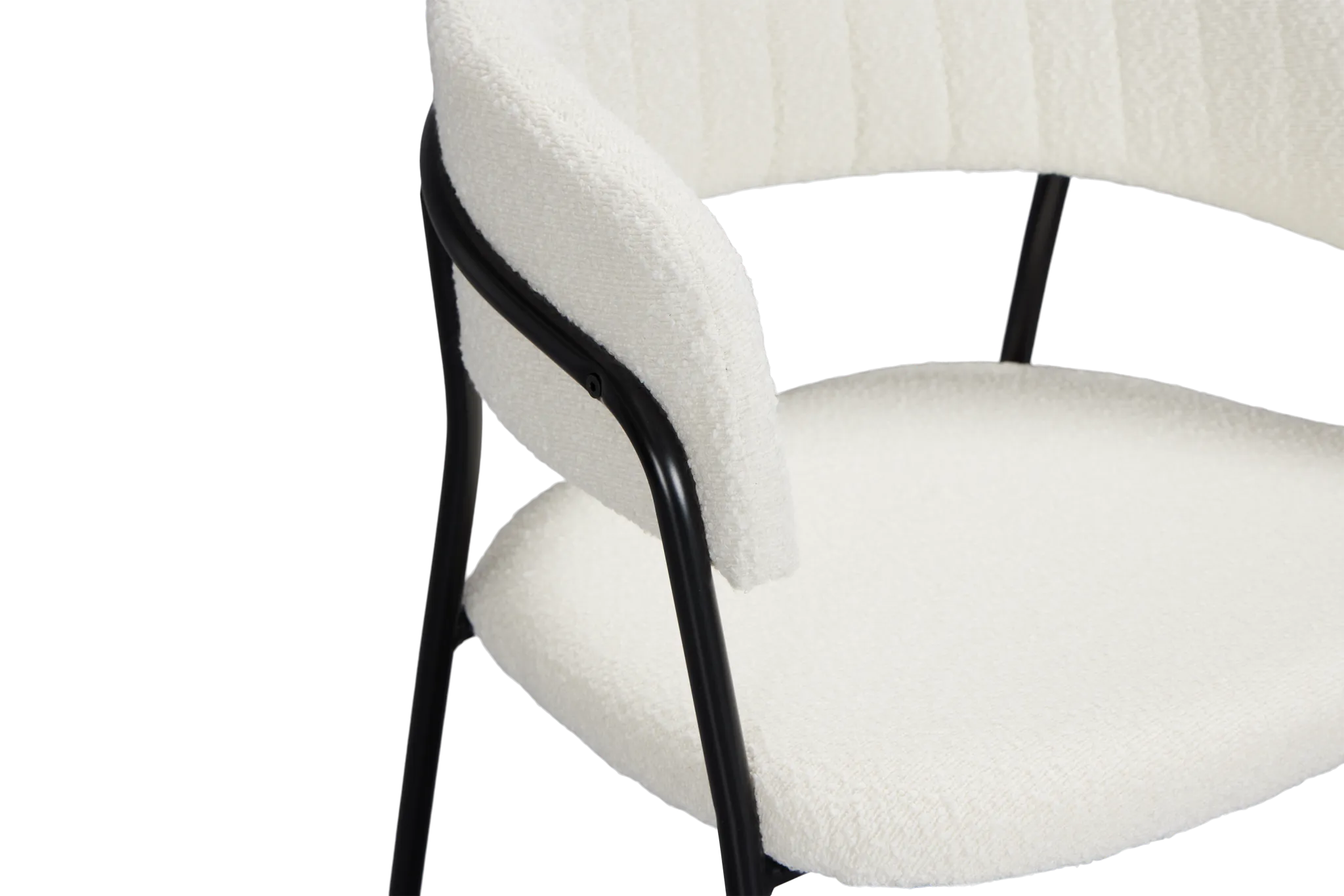 Fremont White Upholstered Arm Chair