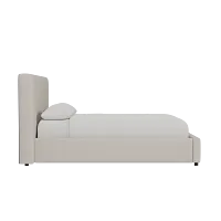 Grayton Revenue Beige 48" Upholstered Platform Bed