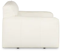 Blanca White Leather Swivel Chair