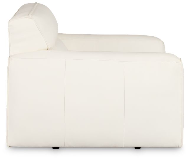 Blanca White Leather Swivel Chair