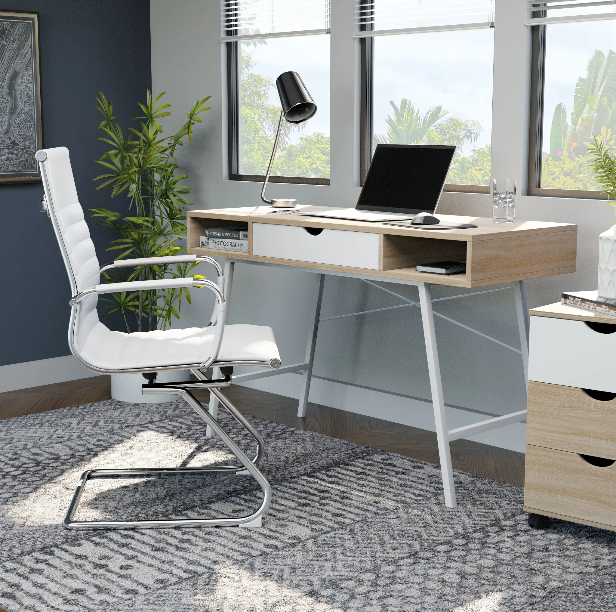 7. Use Light Colors and Mirrors to Make Small Home Offices Feel Spacious