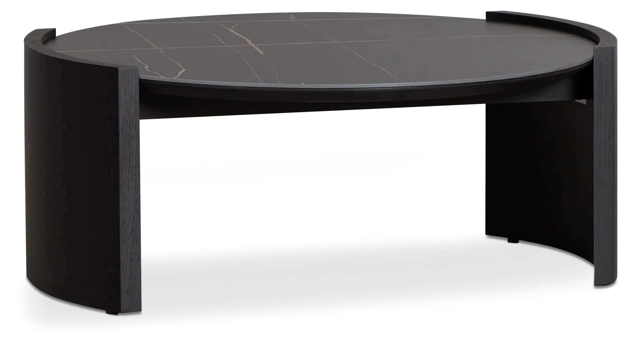 Nomad Black Ceramic Round Coffee Table