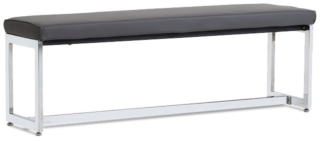 Bronx Gray Upholstered Dining Bench