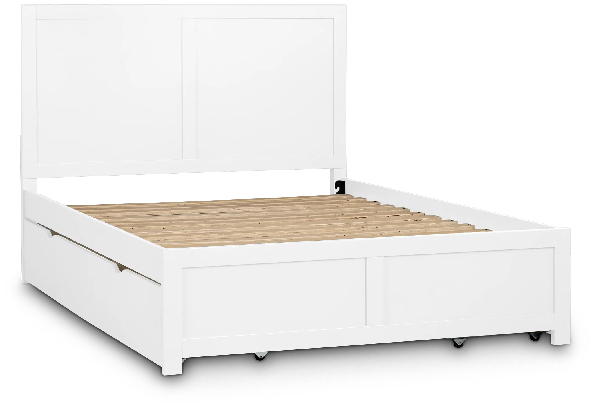 Charleston White Panel Bed With 4 Storage Drawers