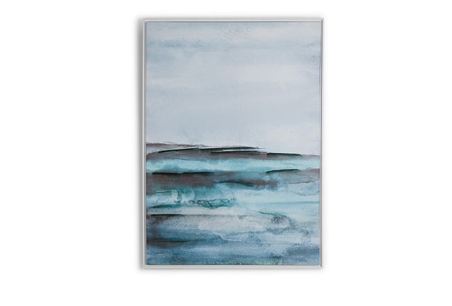Devon Blue Framed Canvas Wall Art