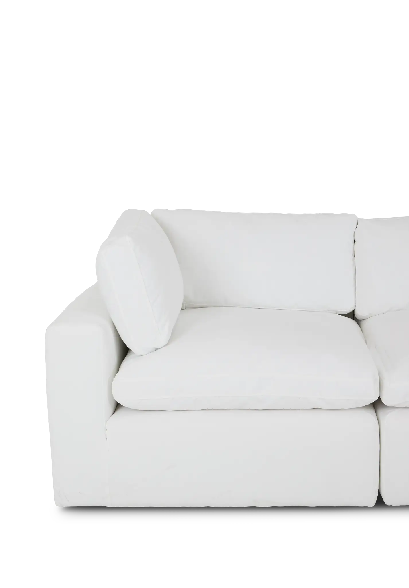 Grant White Fabric 5-piece Modular Sectional Grant White Fabric 5-piece Modular Sectional