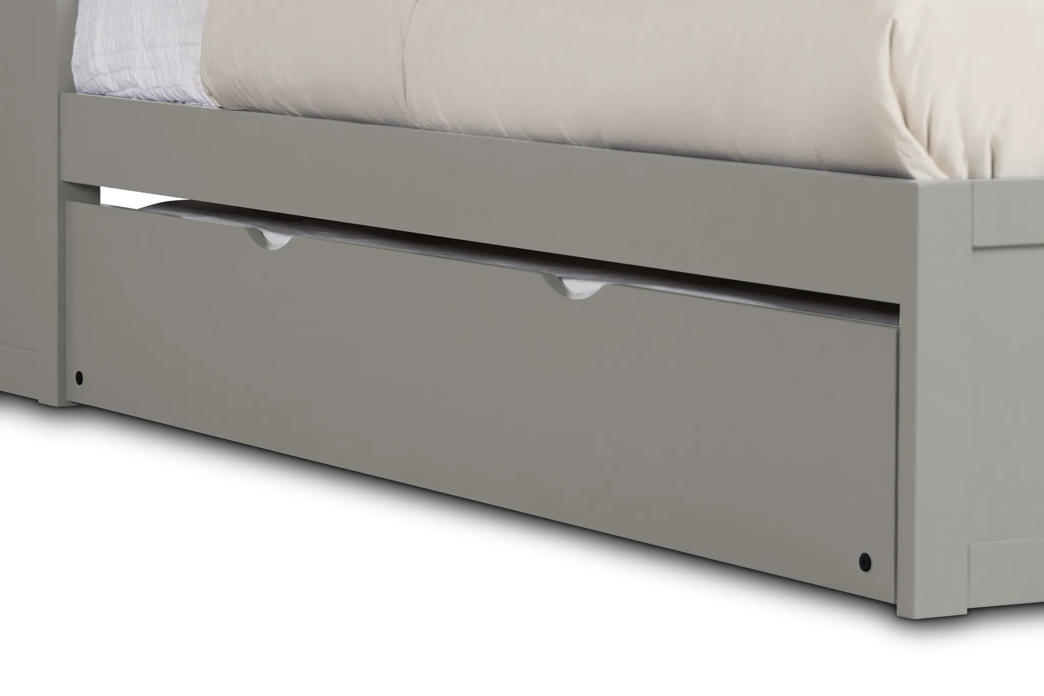 Charleston Gray Corner Bookcase Bed With Trundle