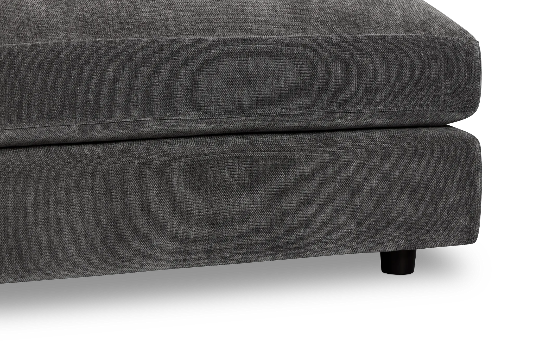 Lounge Dark Gray Fabric Ottoman