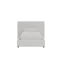 Grayton Linen Light Beige 44" Upholstered Platform Bed