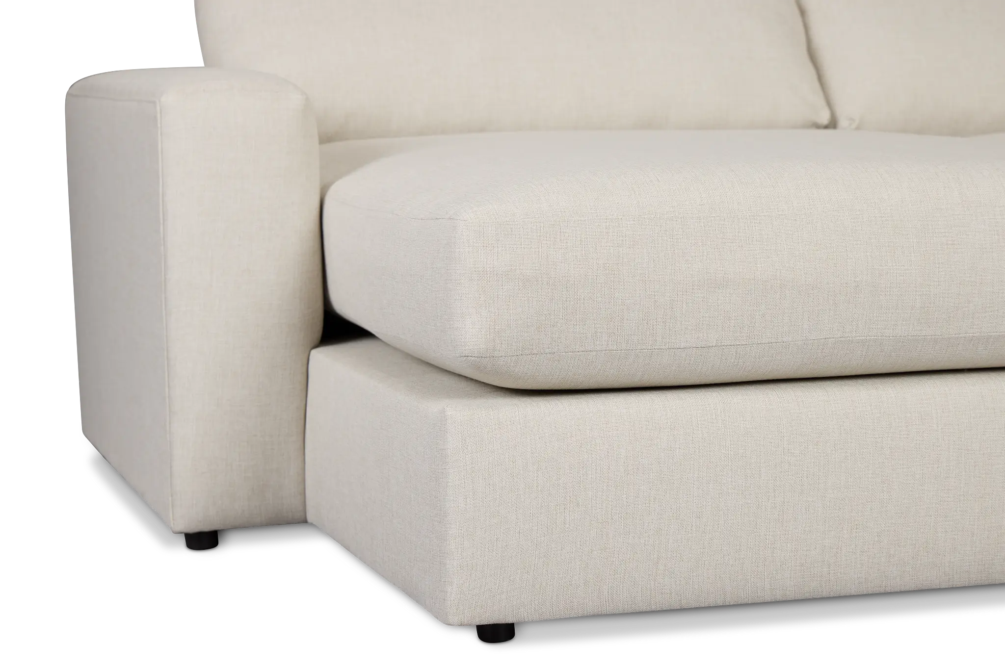 Brantley Light Beige Fabric Small Right Chaise Sectional Brantley Light Beige Fabric Small Right Chaise Sectional