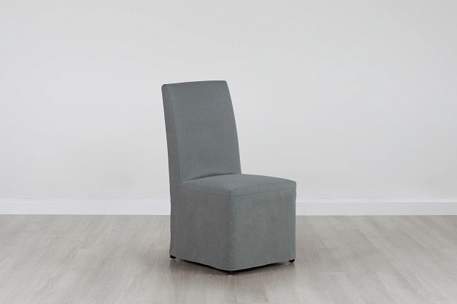 Destination Light Gray Long Slipcover Chair With Dark-tone Leg (0)