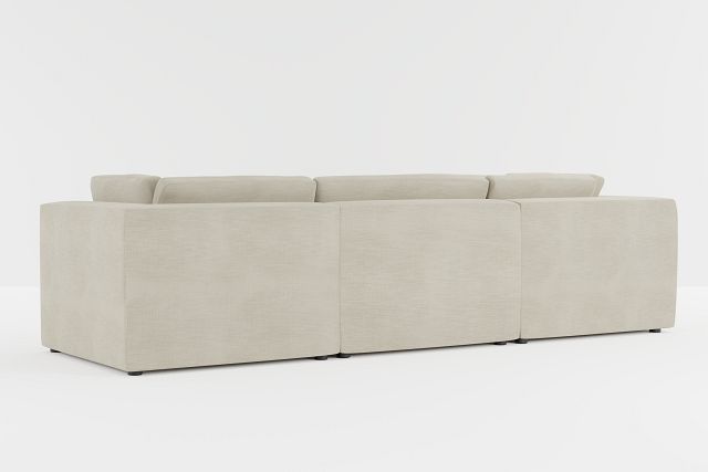 Destin Victory Ivory Fabric 5pc Bumper Sectional