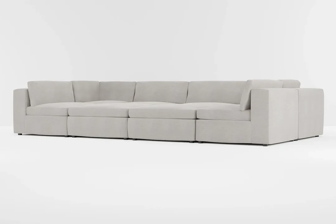Destin Maguire Pewter Fabric 8-piece Pit Sectional