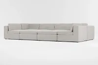 Destin Maguire Pewter Fabric 8-piece Pit Sectional