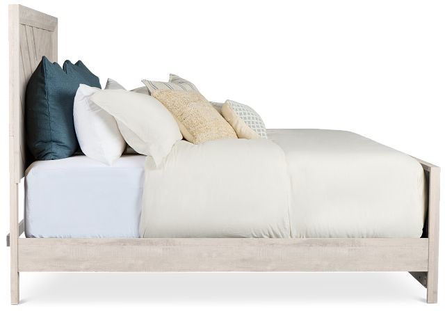 Delray White Panel Bed