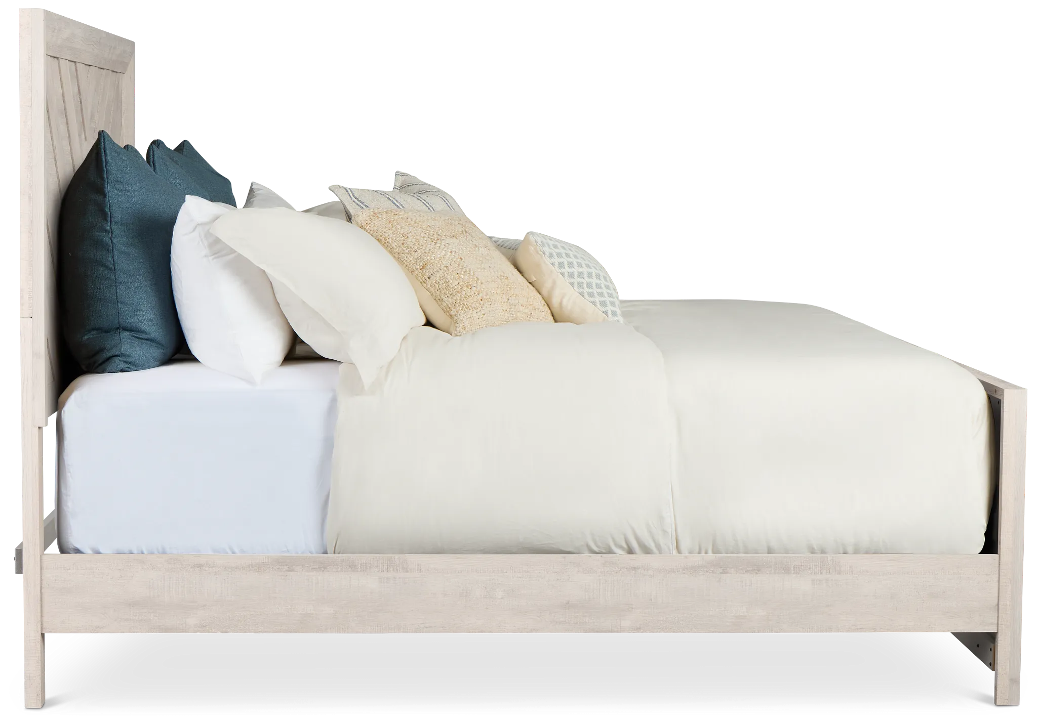 Delray White Panel Bed