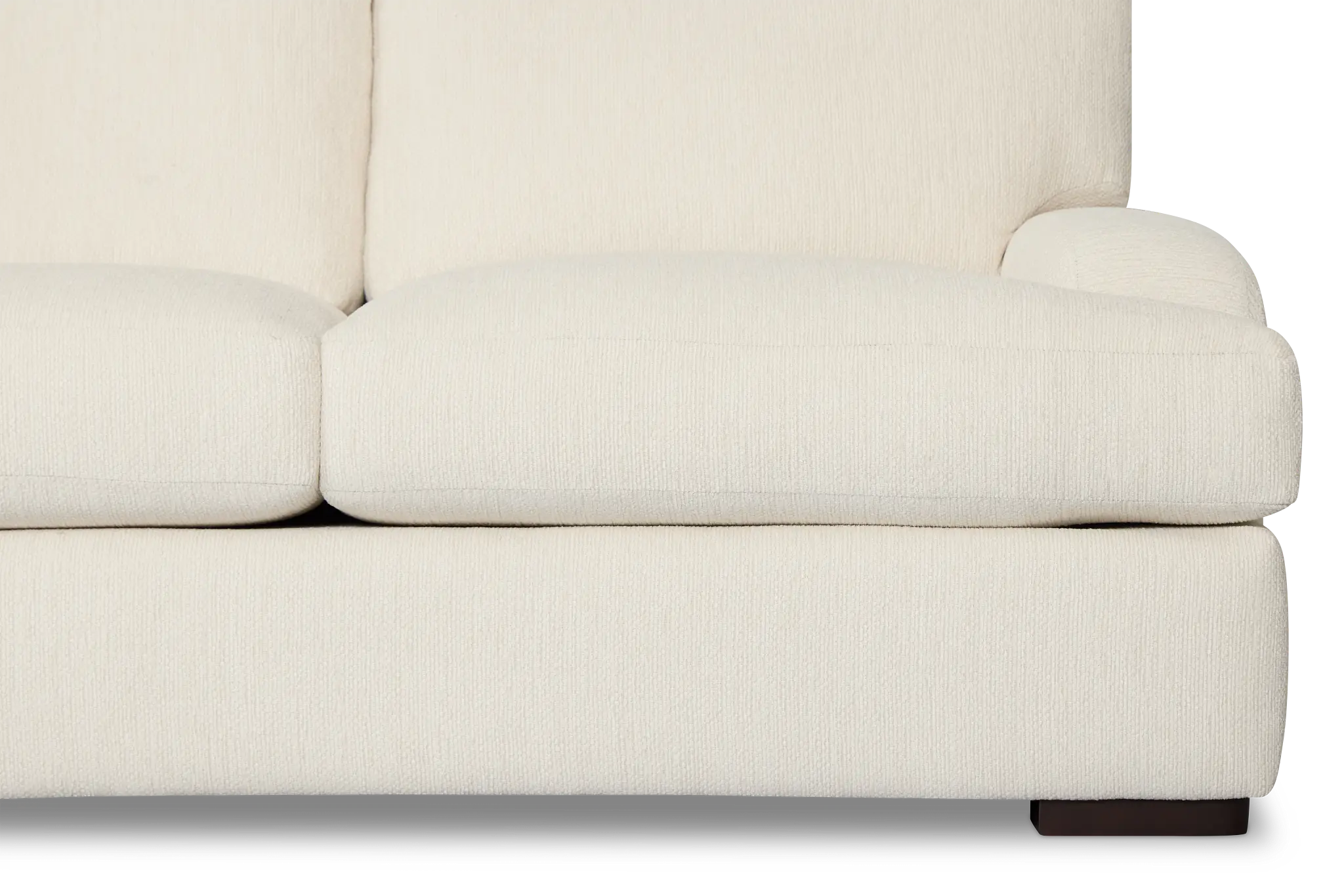 Alpha White Fabric Small Left Chaise Sectional Alpha White Fabric Small Left Chaise Sectional