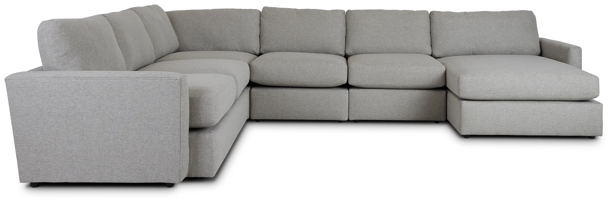 Noah Khaki Fabric Large Right Chaise Sectional