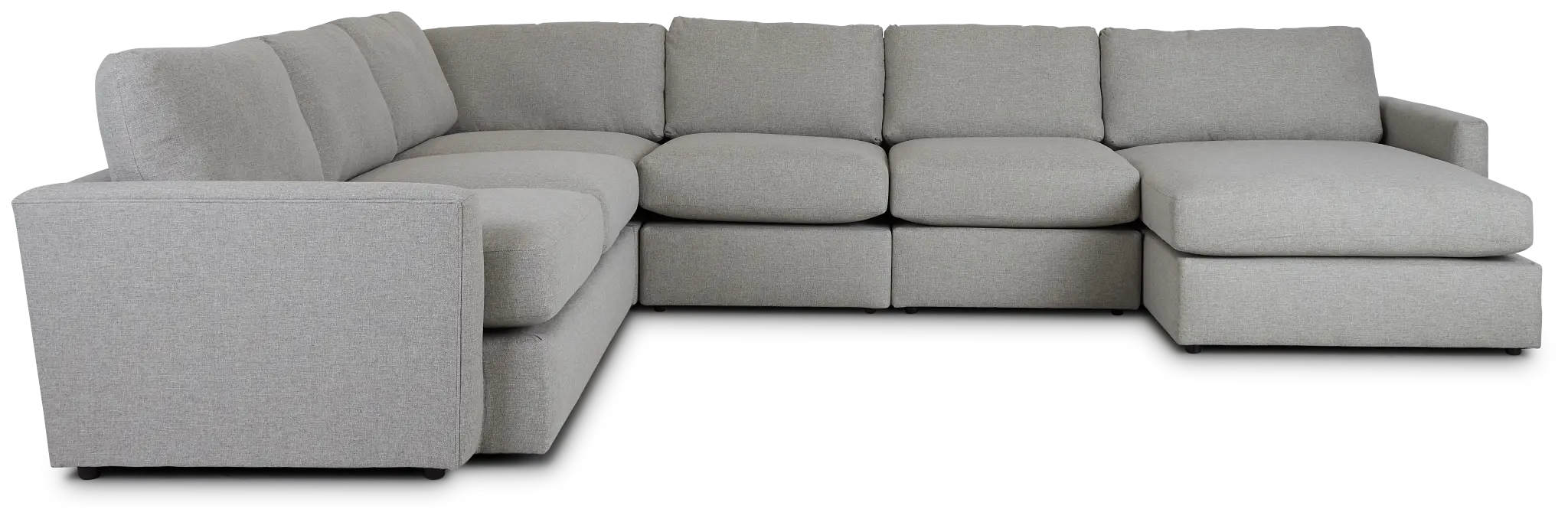 Noah Khaki Fabric Large Right Chaise Sectional Noah Khaki Fabric Large Right Chaise Sectional