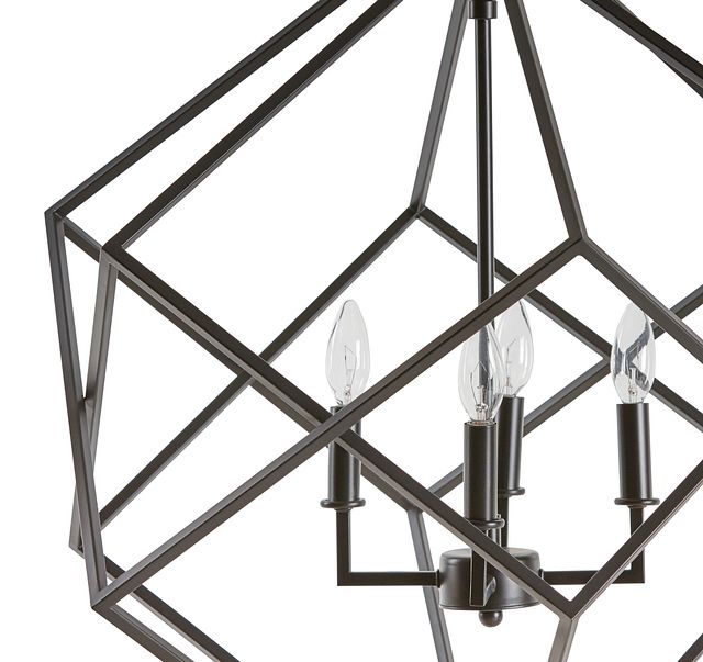 Cage Black Chandelier