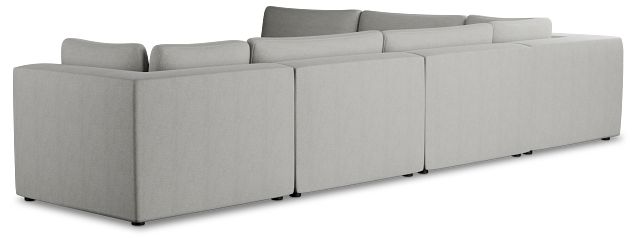 Destin Sutton Gray Fabric 6-piece Modular Sectional
