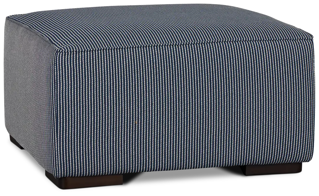 Lucy Navy Fabric Cocktail Ottoman Lucy Navy Fabric Cocktail Ottoman