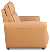 Edison Medium Brown Leather/Vinyl 3-piece Modular Power Sofa