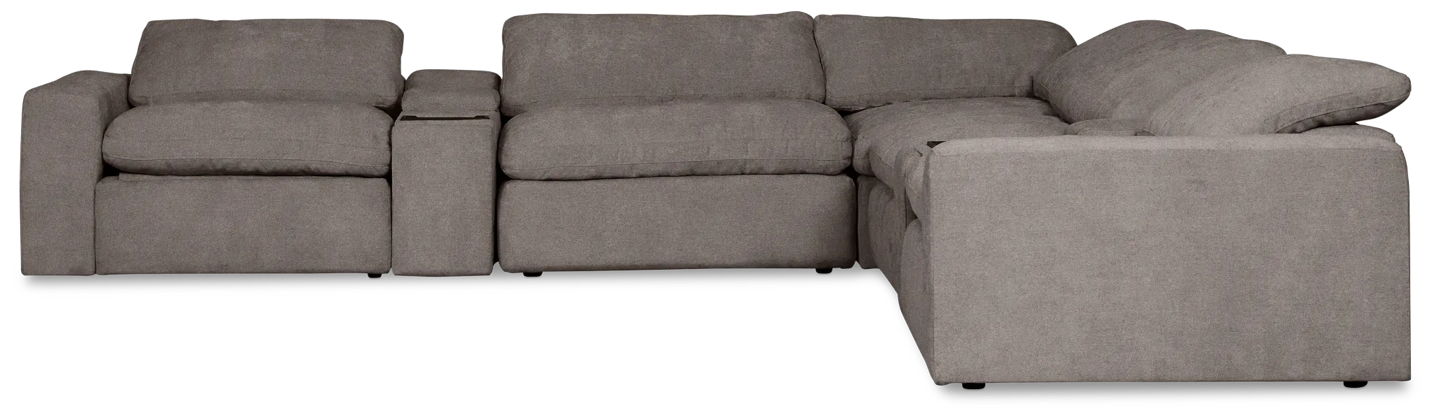 Drift Dark Gray Fabric Large Triple Power Reclining Two-arm Sectional