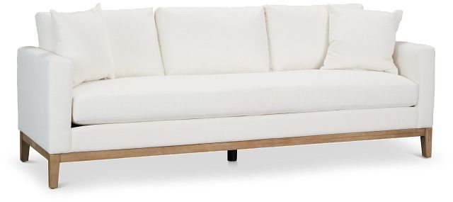 Emma White Fabric Sofa