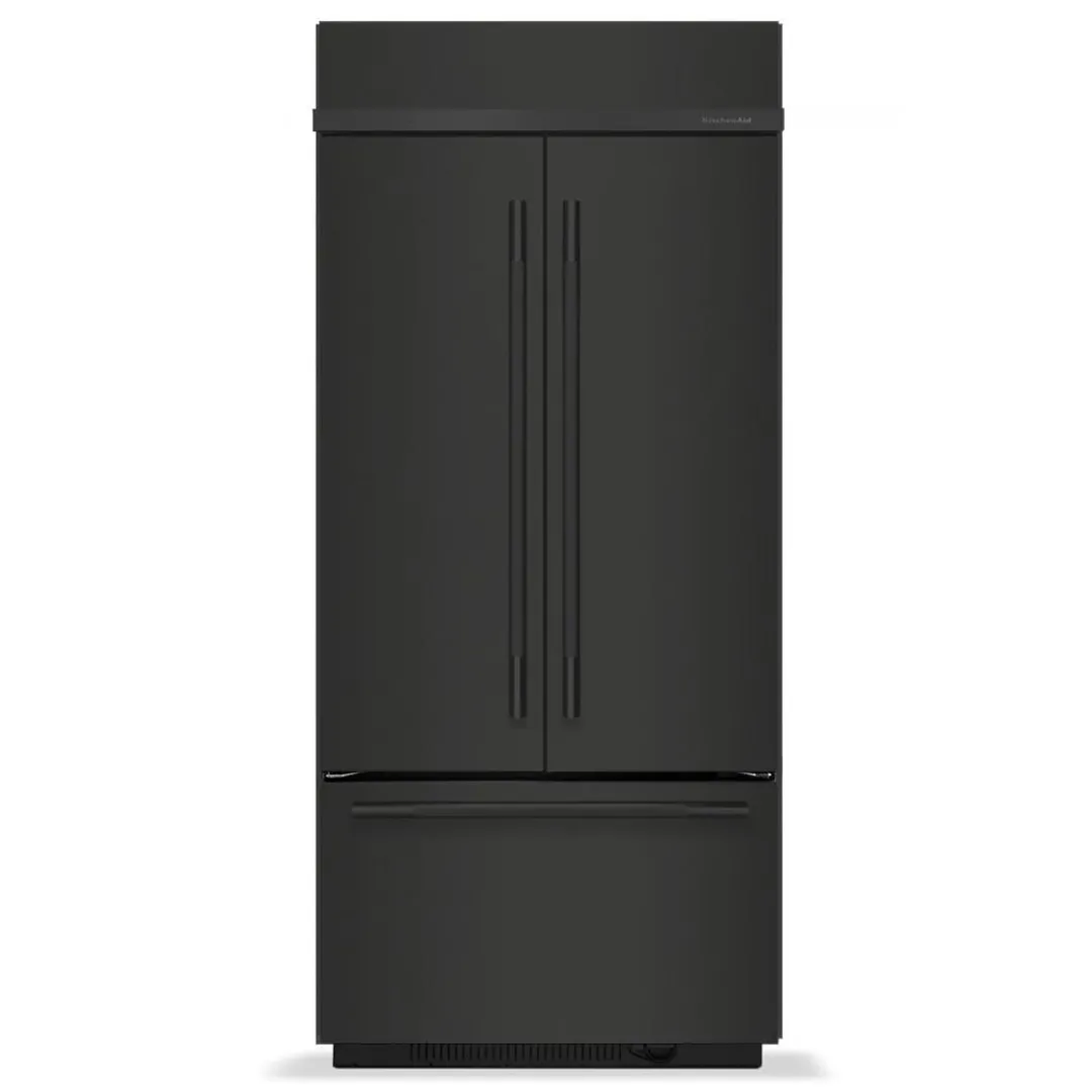 Kitchenaid 536 Series Black 36" Built In Bottom Freezer Refrigerator