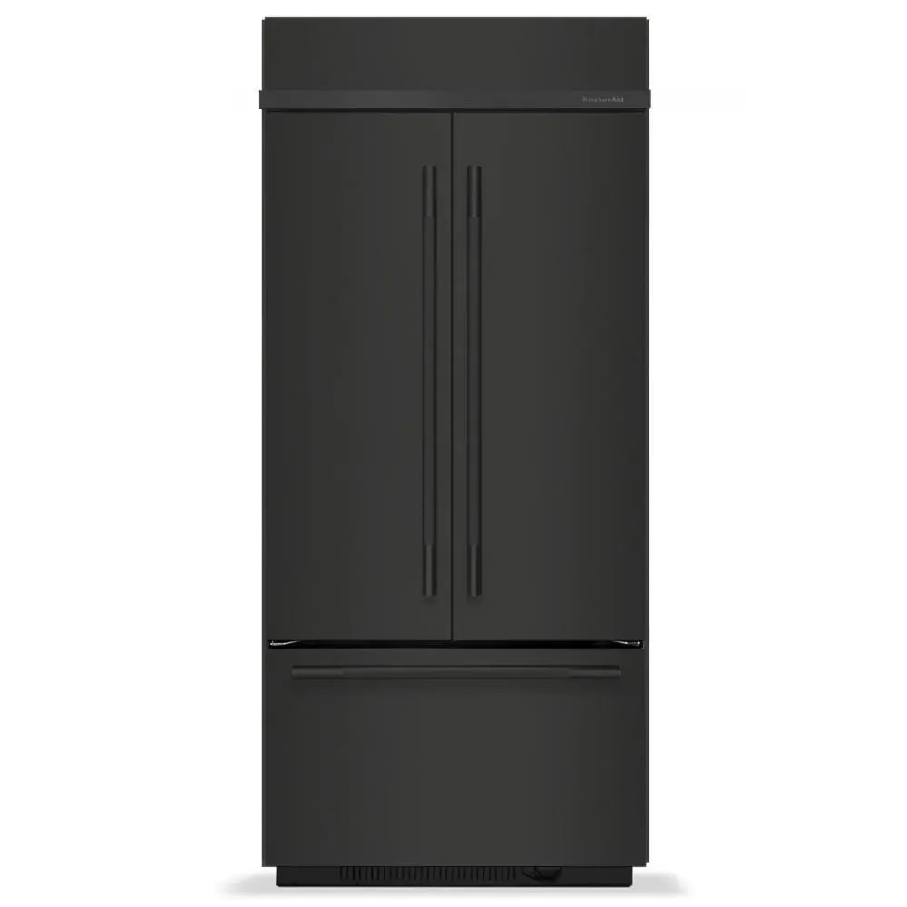 Kitchenaid 536 Series Black 36" Built In Bottom Freezer Refrigerator