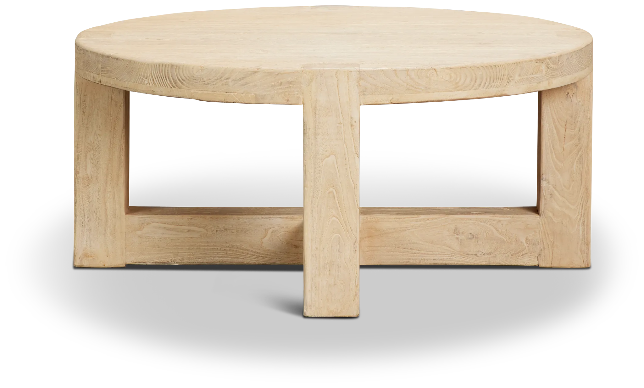 Clarisa Light Tone Round Coffee Table