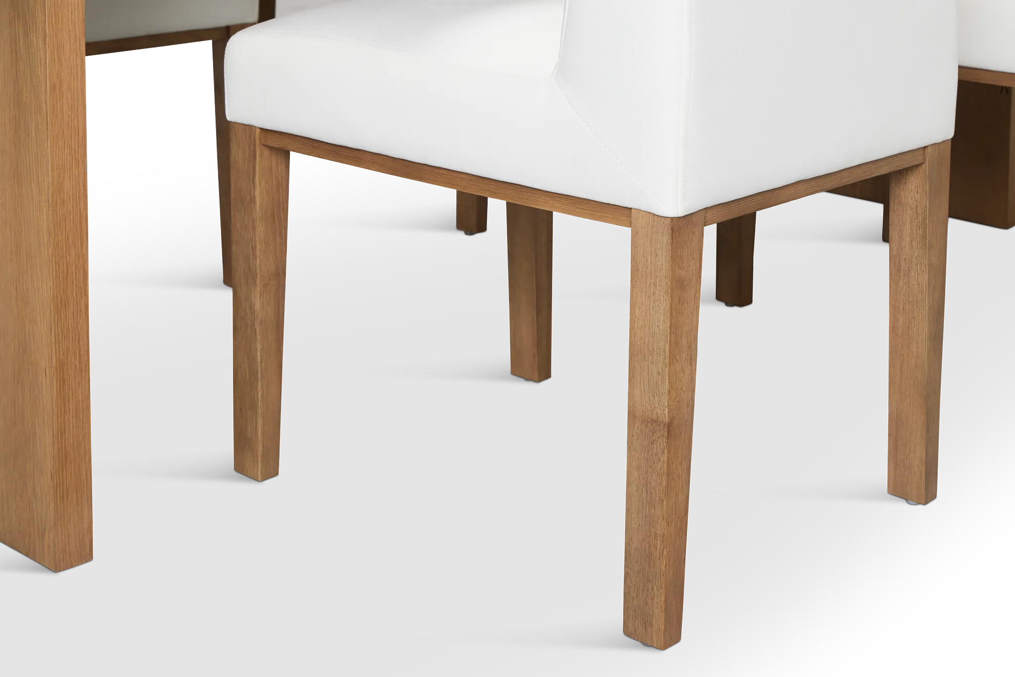 Haven Light Tone Wood Rectangular Table & 4 Upholstered Chairs