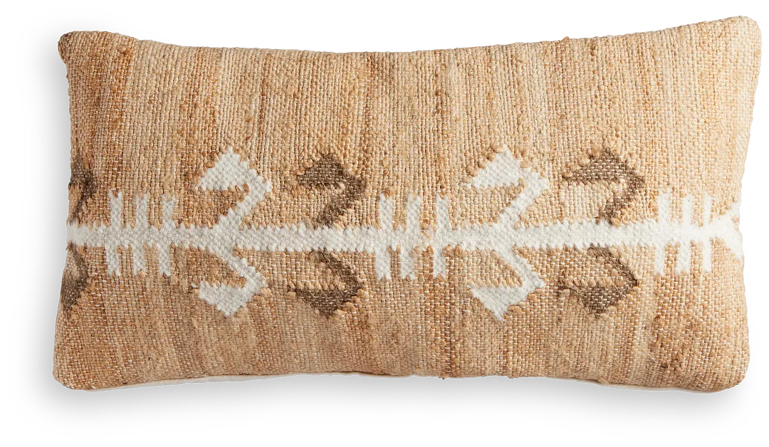 Butan Light Brown Lumbar Accent Pillow