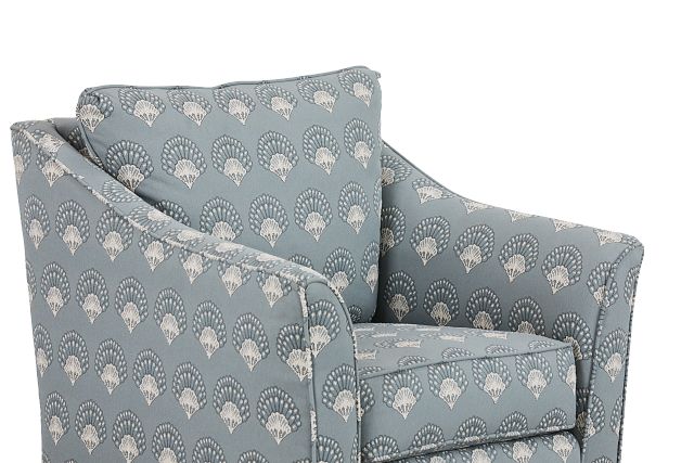 Chantilly Blue Fabric Accent Chair